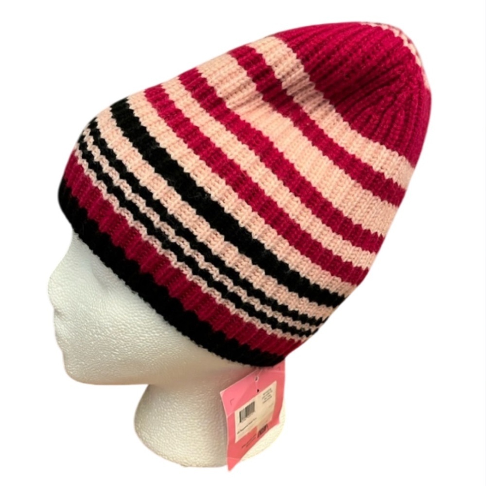 KATE SPADE NEW YORK NWT Pink Striped Beanie - OS